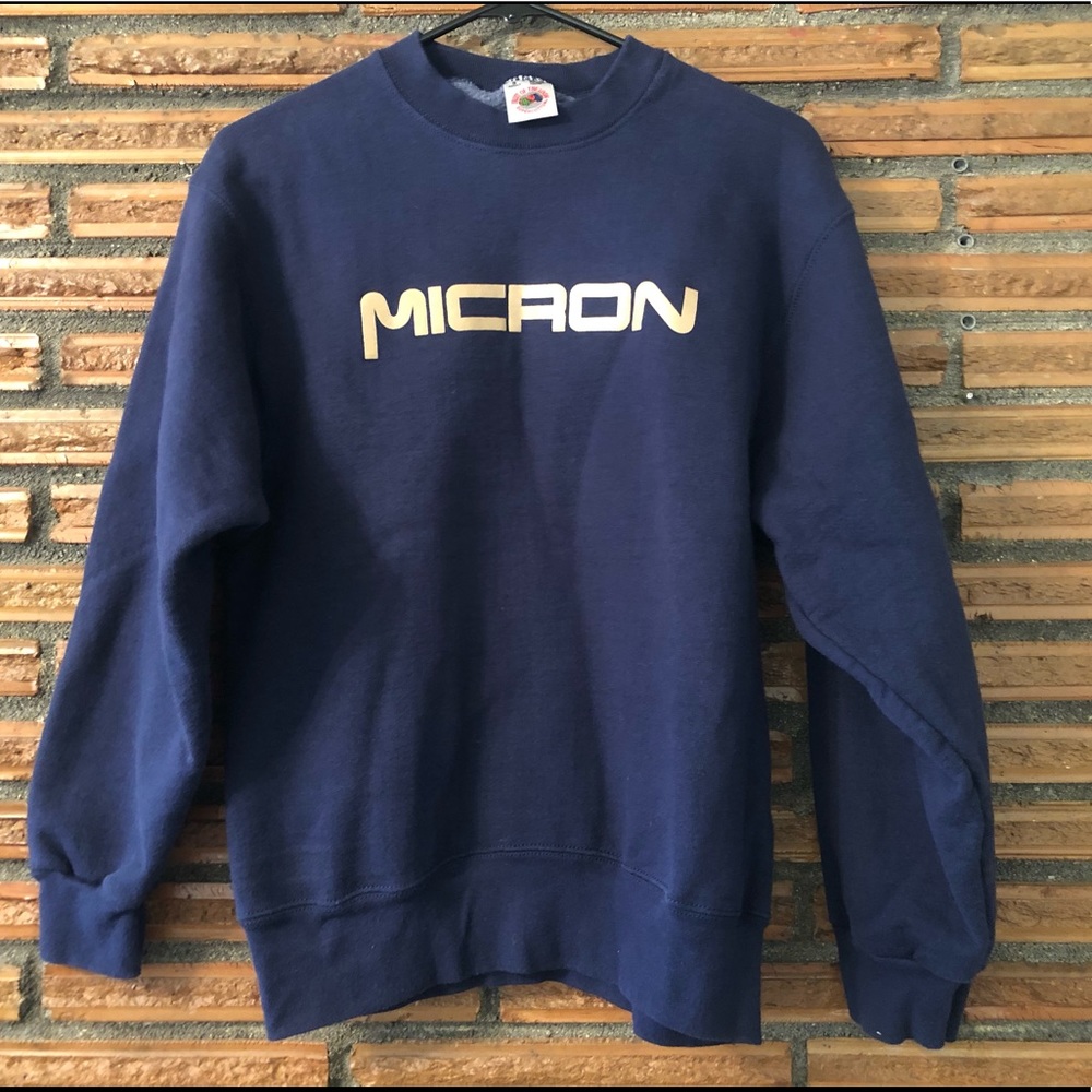 Vintage MICRON Crew neck hoodie SMALL
